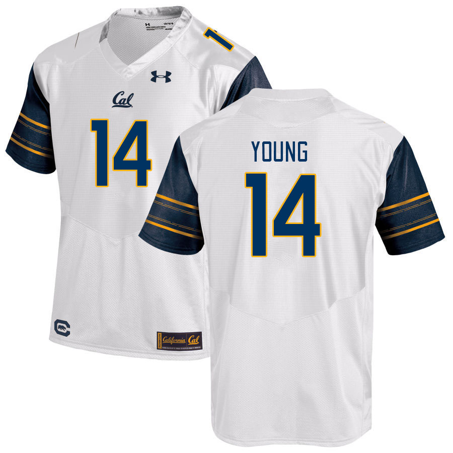 Men #14 Monroe Young California Golden Bears College Football Jerseys Stitched Sale-White
